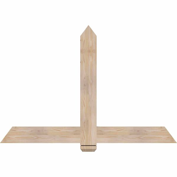 Ekena Millwork Eugene Smooth Timber Gable Bracket, Douglas Fir, 60"W x 40"H x 1 1/2"D x 5 1/2"F, 16/12 Pitch GBW060X40X0206EUG00SDF - main